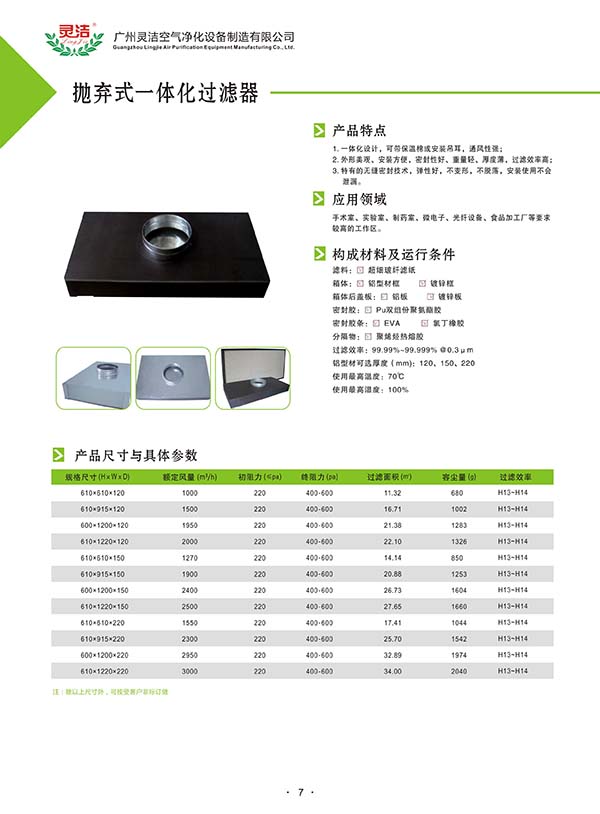 拋棄式一體化高效送風口結構（gòu）說明