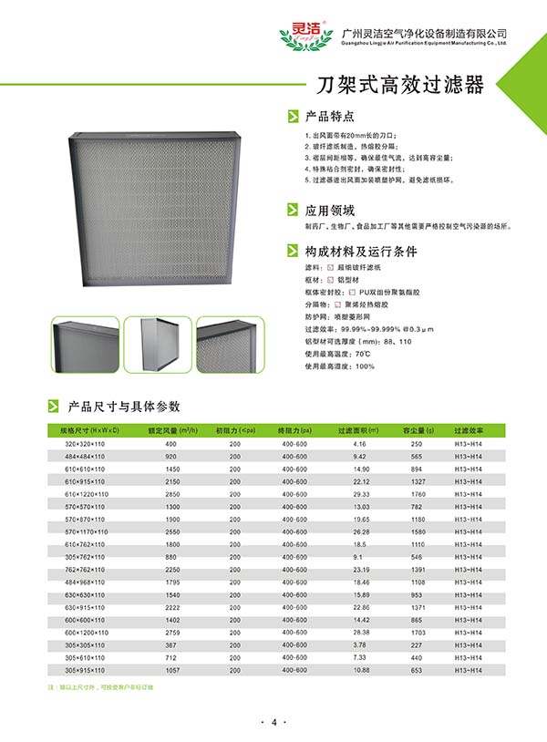 什麽是刀架式高效過濾器