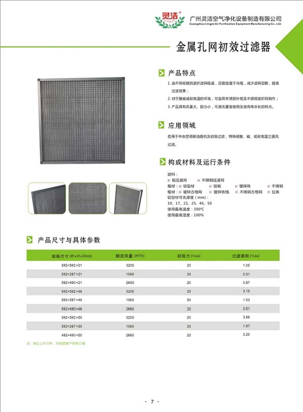 鋁網初效過濾器及金（jīn）屬網過濾器介紹